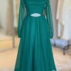 ROCHIE DIN TIUL VERDE CU GLITTER ROCHIE DIN TIUL VERDE CU GLITTER