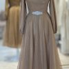 ROCHIE DIN TIUL BEJ CU GLITTER
