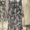 ROCHIE IMPRIMEU ALB NEGRU CHERRY