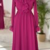 ROCHIE MAGENTA CU VOLANE